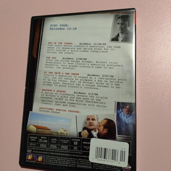 Prison Break Season One Episodes 13-16 DVD Disc Four Drama TV Series - Picture 2 of 2